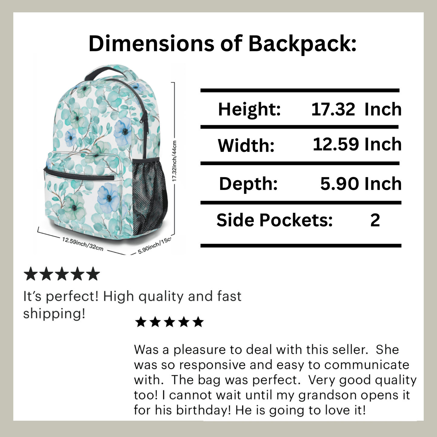 Personalized Backpack for Women Kids Floral School Bag with name Laptop Bag for Girl