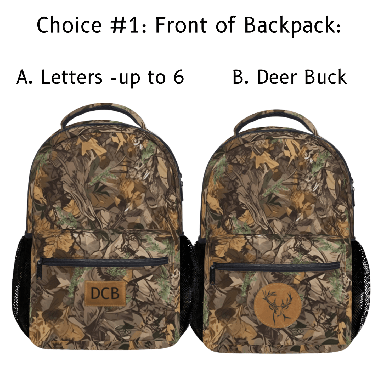 Mens Camo Backpack Personalized Camouflage Boy School Bag