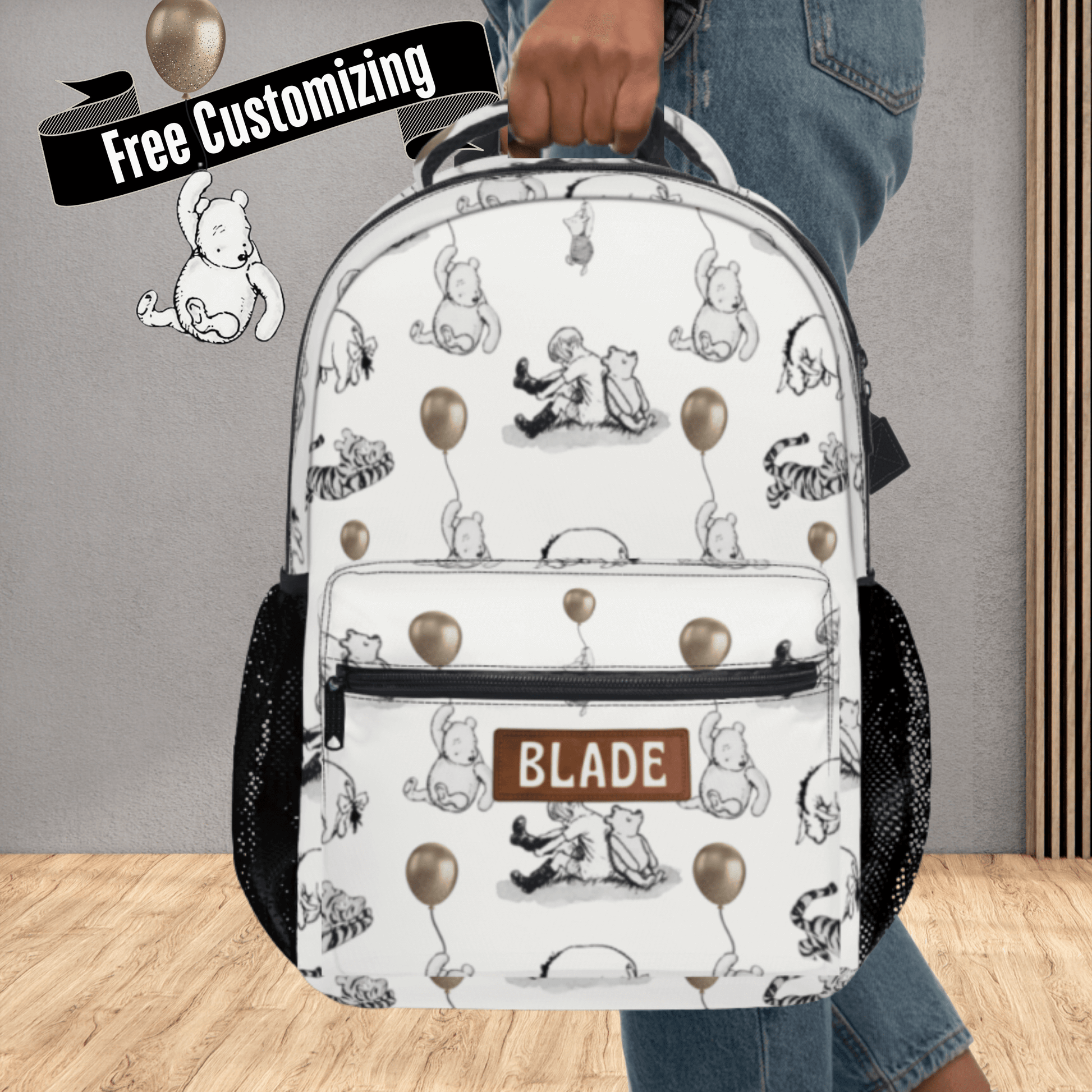 Winnie the Pooh Backpack Personalized Pooh Bear School Bag Pooh & Friends Book Bag