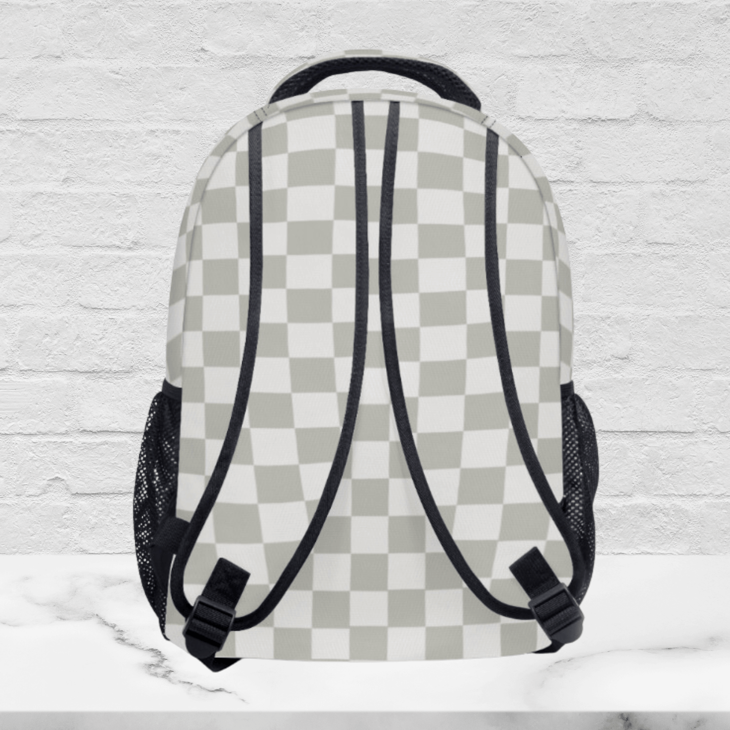 Womens Backpack Checkerboard Custom School Bag for Her