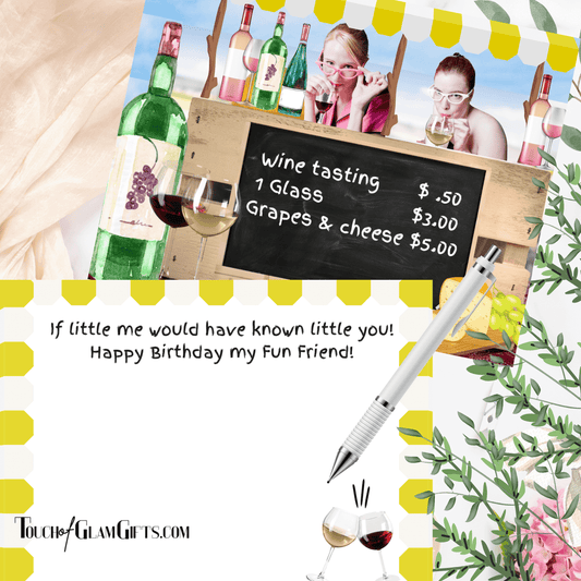 Birthday Card Printable for Wine Loving Girlfriend