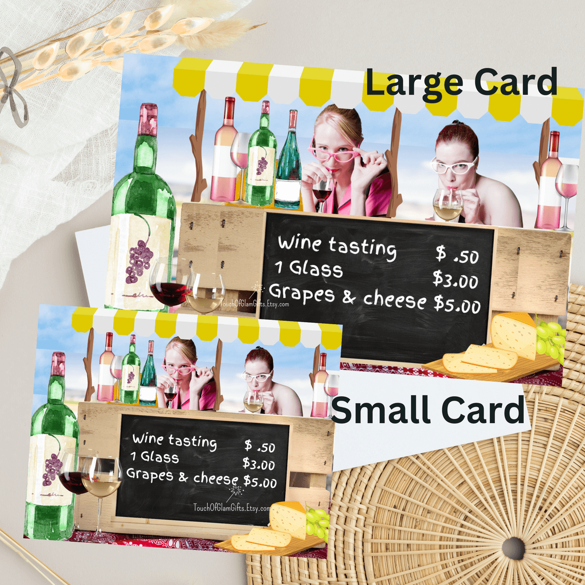Birthday Card Printable for Wine Loving Girlfriend