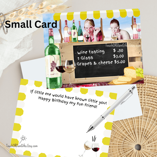 Birthday Card Printable for Wine Loving Girlfriend