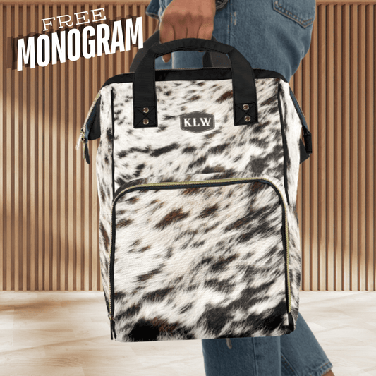 Western Style Baby Bag Backpack Cow Diaper Bag Backpack
