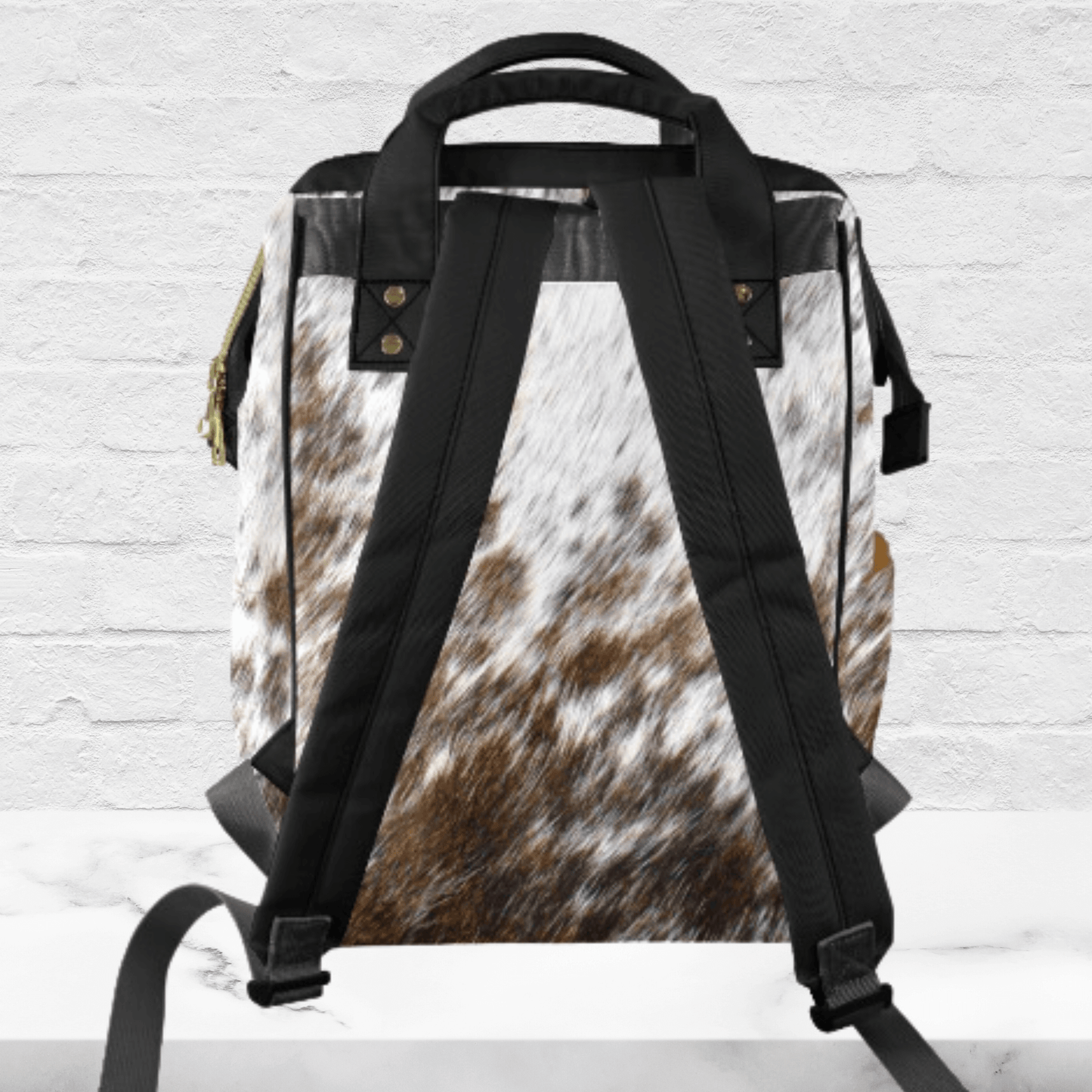 Personalized Diaper Backpack Cow Print Backpack Southwestern Bag