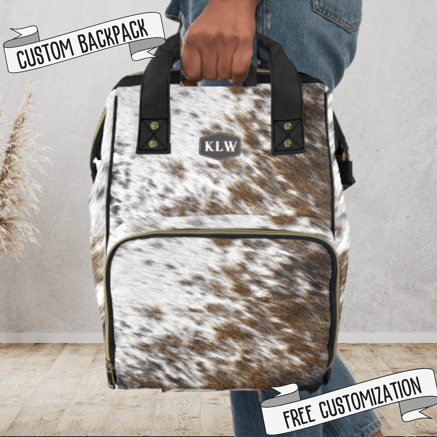 Diaper Bag Backpack Monogram Baby Shower Gift