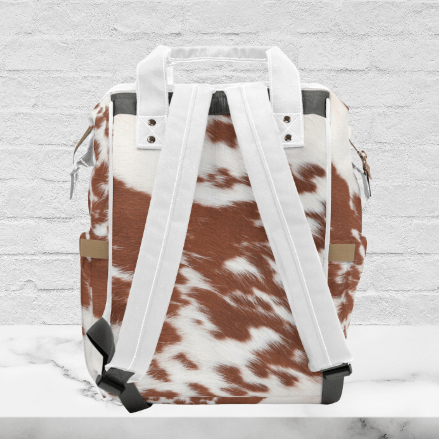 Wholesale: Diaper Bag Backpack, #6, Custom Cowhide Print Diaper Bag Personalized