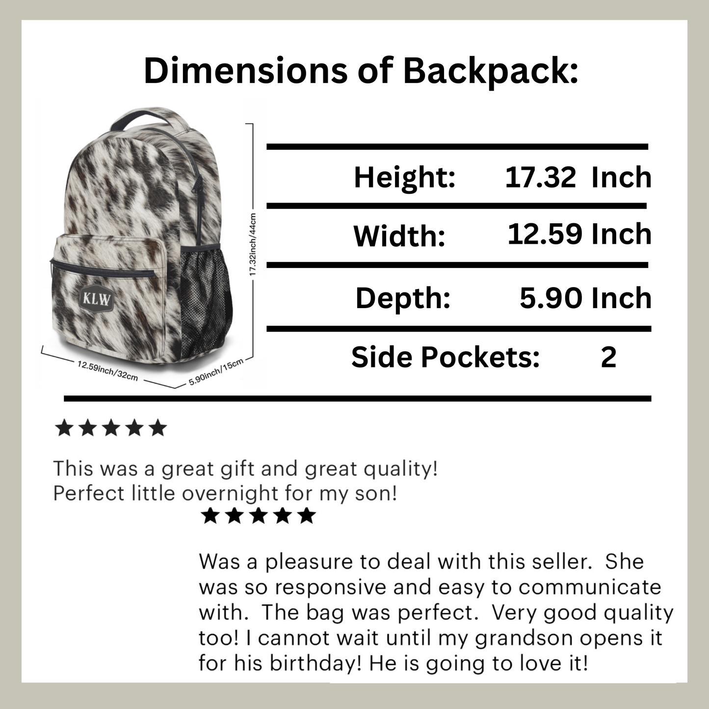 Cowhide Backpack Personalized School Bag Western Backpack