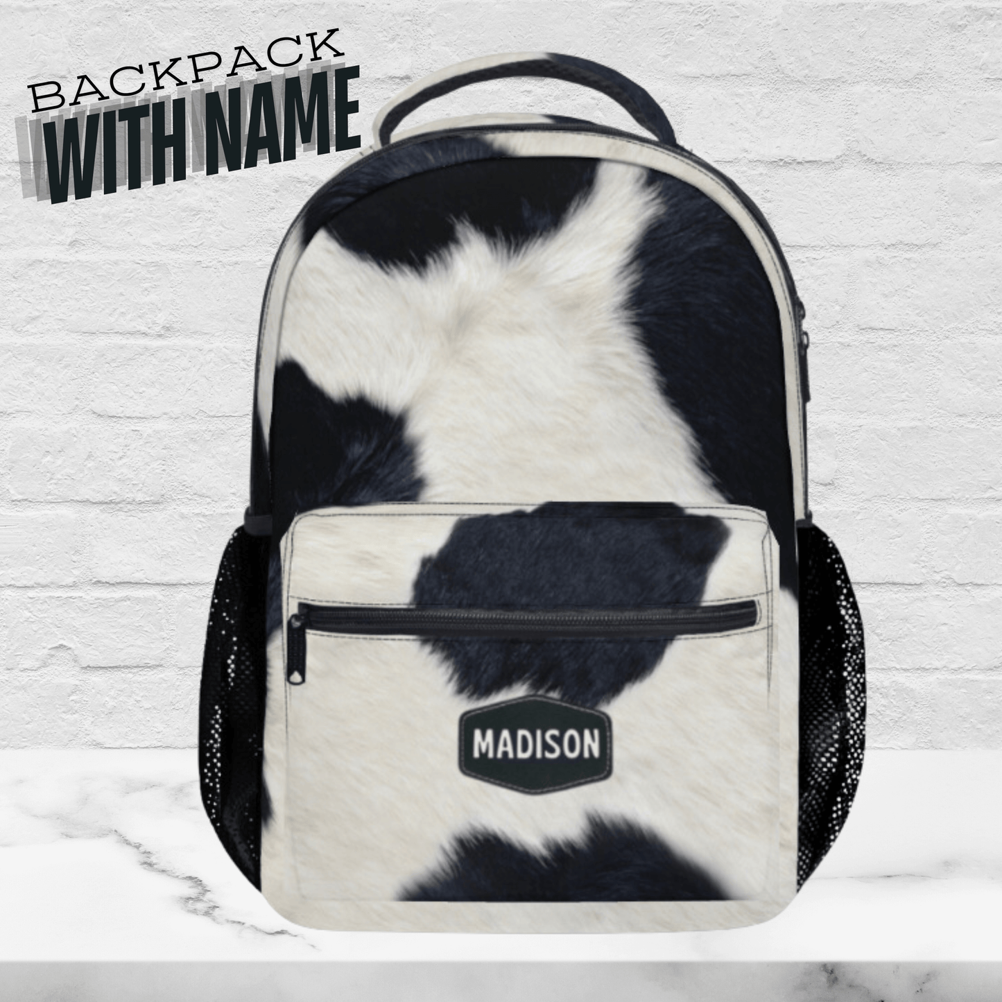 Cow Backpack School Bag for Girl Women Travel Carry On Bag