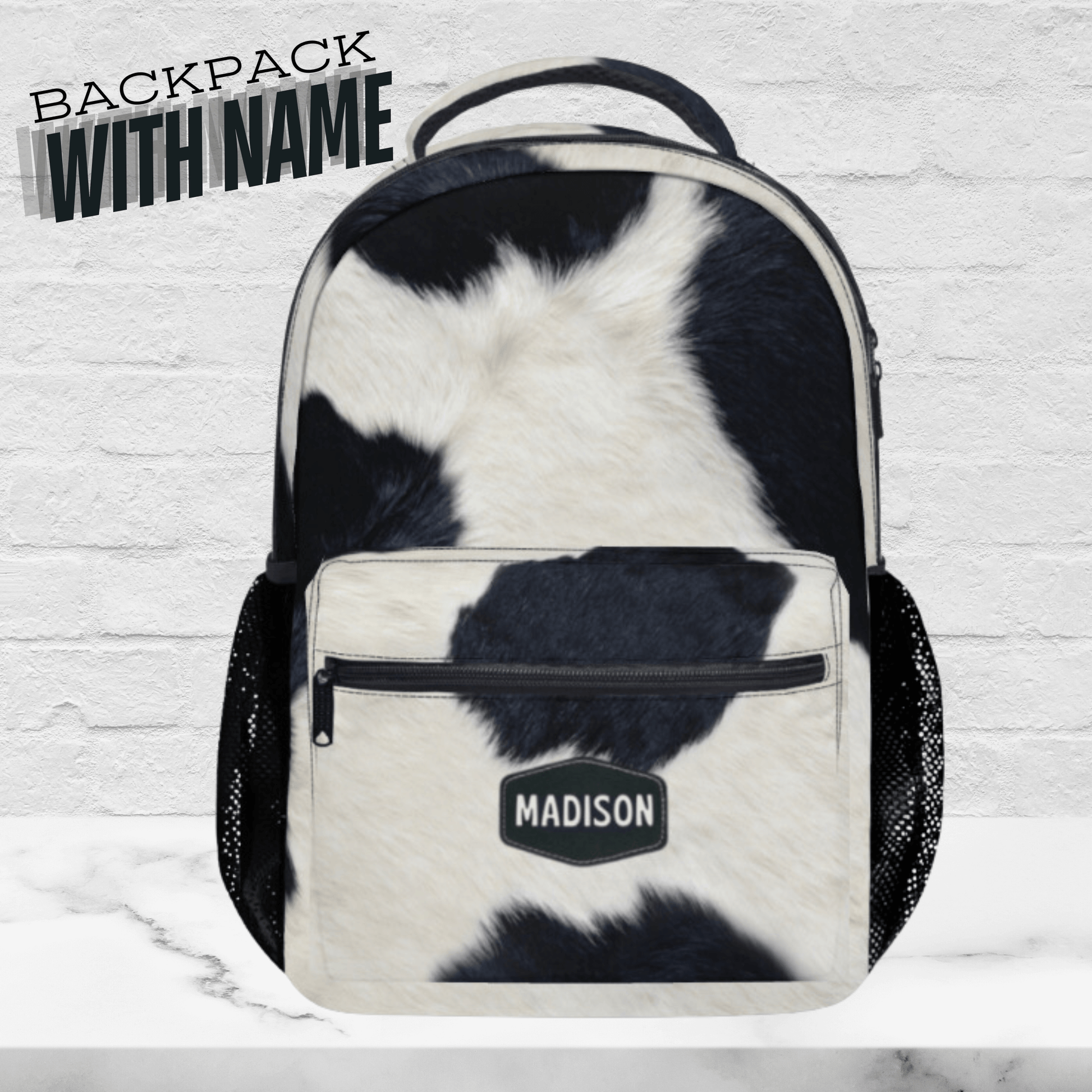 Cow Backpack School Bag for Girl Women Travel Carry On Bag