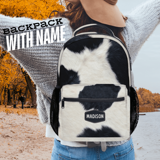 Cow Backpack School Bag for Girl Women Travel Carry On Bag