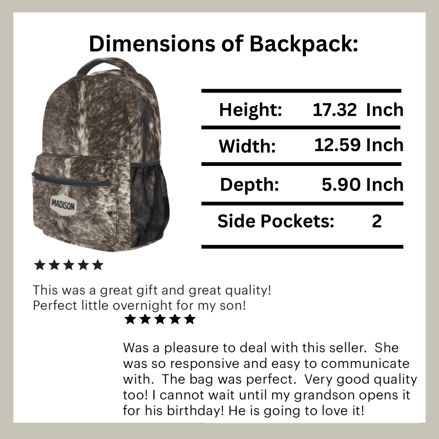 Womens Cowhide Backpack Western Hide Backpack Cowgirl