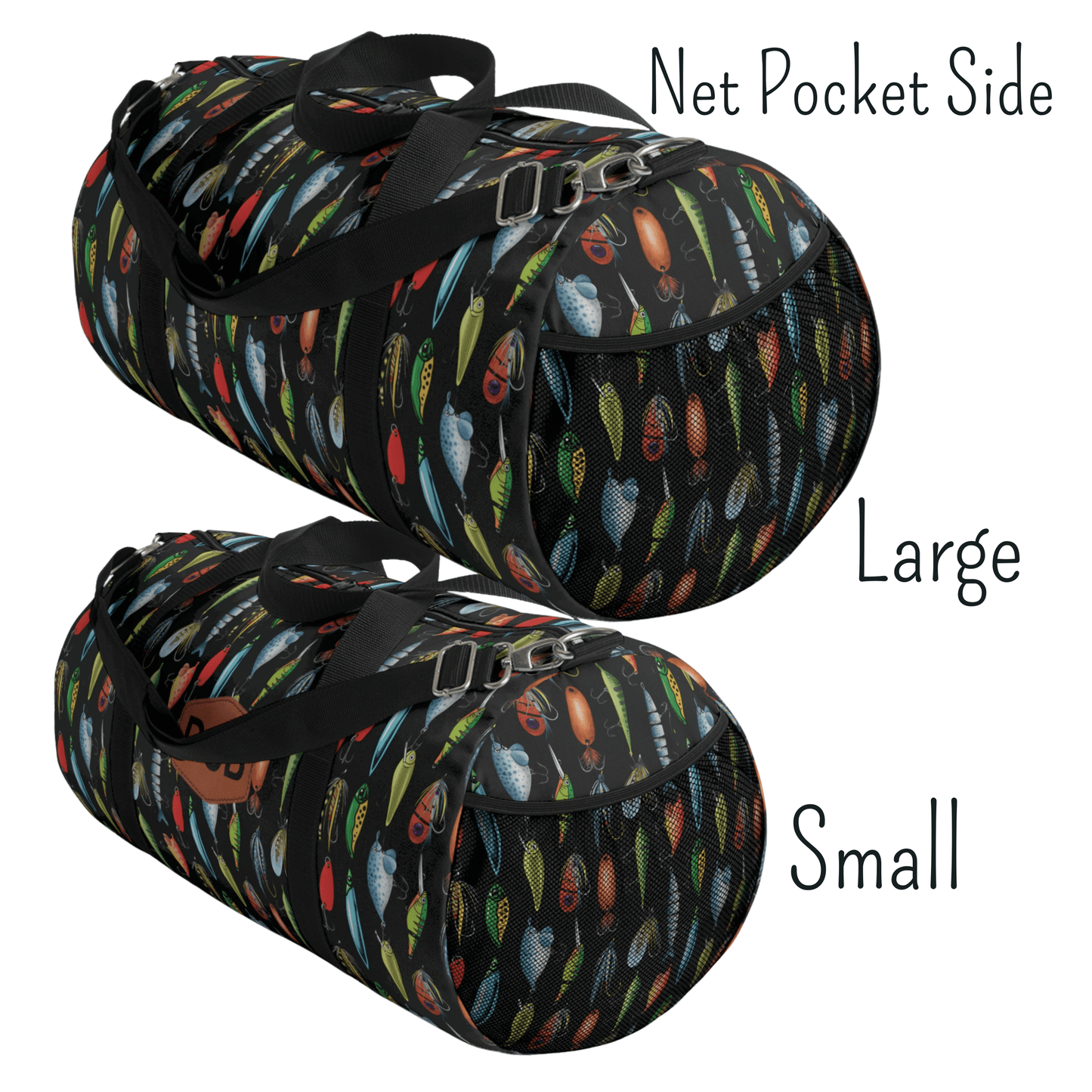 Mens Weekender Bag Fishing Lure Duffel Bag for Outdoorsman