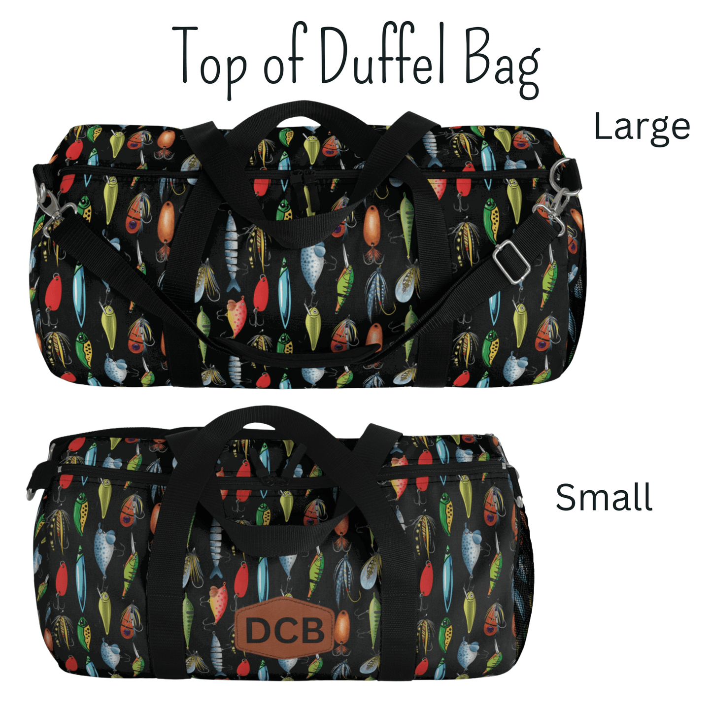 Mens Weekender Bag Fishing Lure Duffel Bag for Outdoorsman