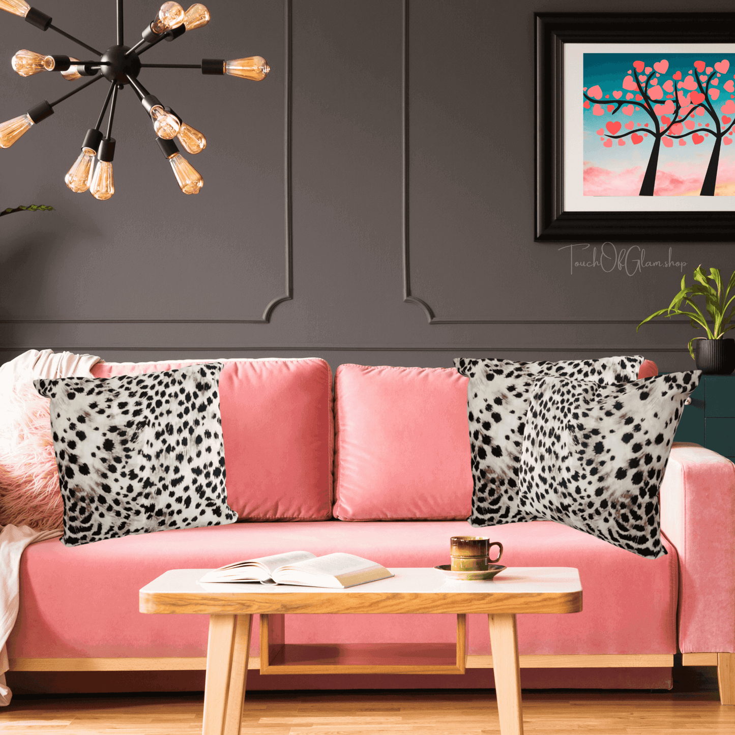 Wholesale Throw Pillow Cover, Leopard Print, Faux Animal