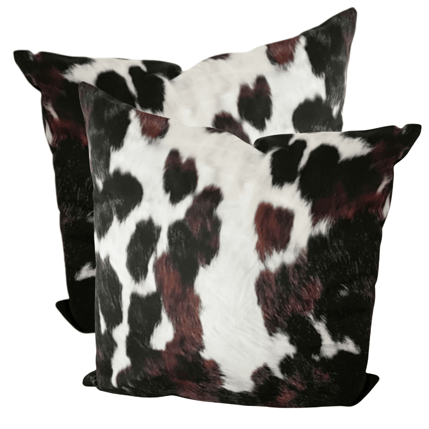 Faux Cowhide Pillow Cover, Cow Print Pillow, Spotty Black & Brown Cow Print