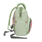 Floral Pink Green Stripes Diaper Bag
