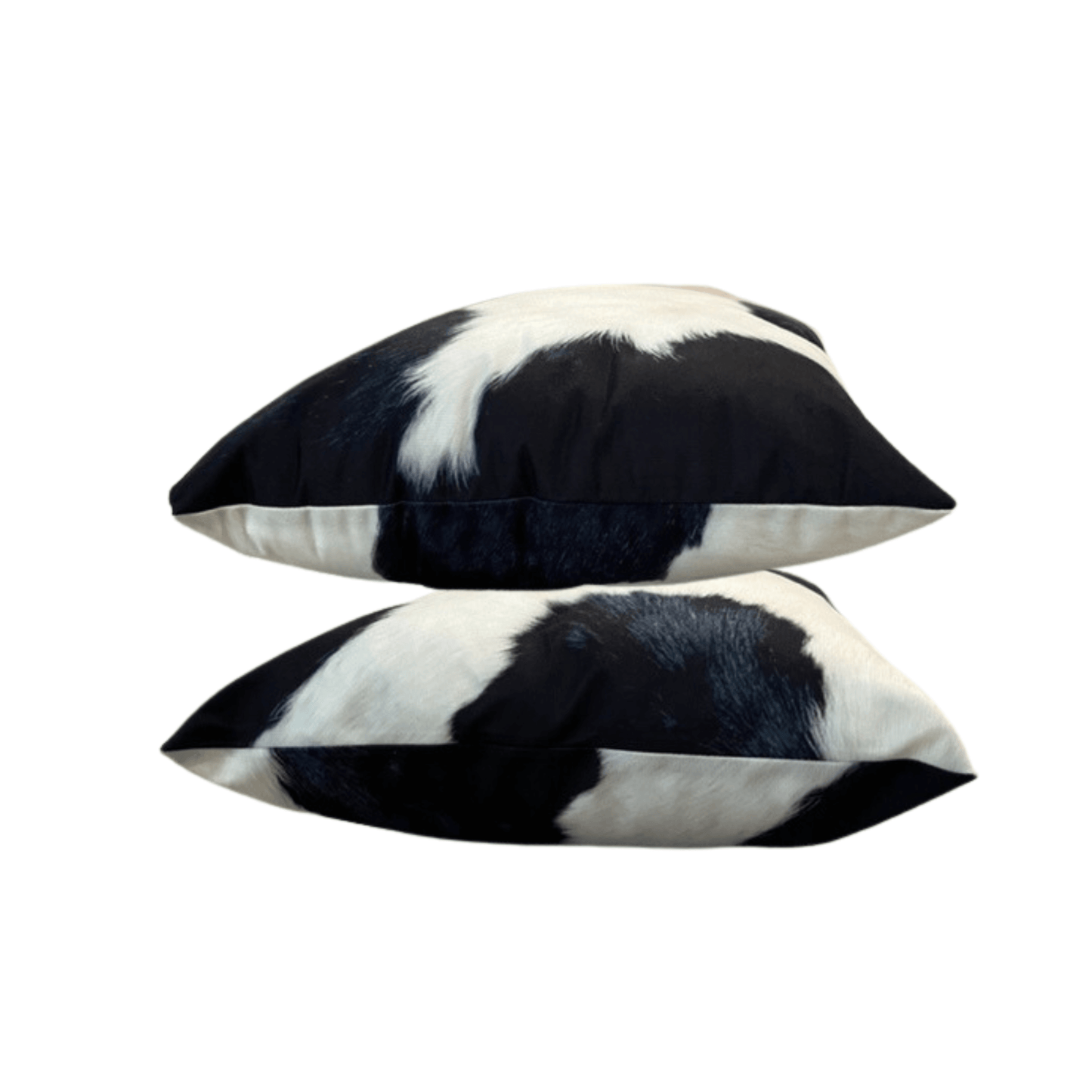 Faux Cowhide Pillow Cover, Cow Print Pillow, Black & White Large Cow Spots