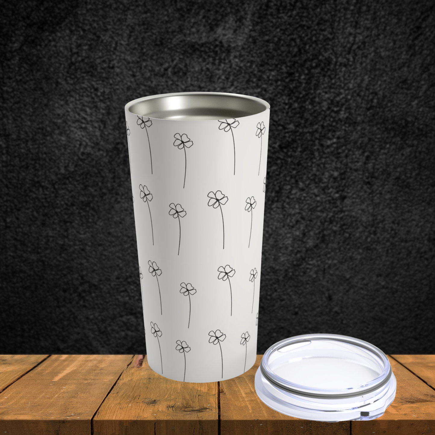 20 oz Boho Farmhouse Flower Tumbler cup, Stainless Steel Double Wall Insulated Tumbler
