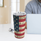20 oz USA Flag Tumbler, 4th of July Stainless Steel Double Wall Insulated Tumbler