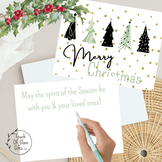 Two styles of our black & white christmas cards printables when you join our email list.