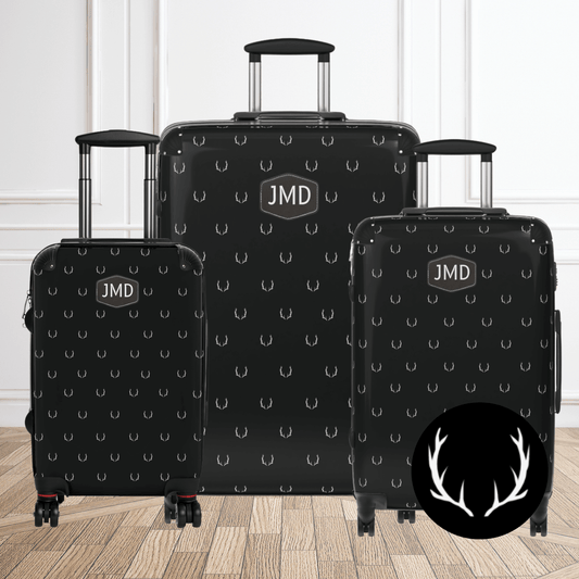 Antler Suitcase Set of 3 Luggage for Men Spinner Suitcase Gift for Deer Hunter