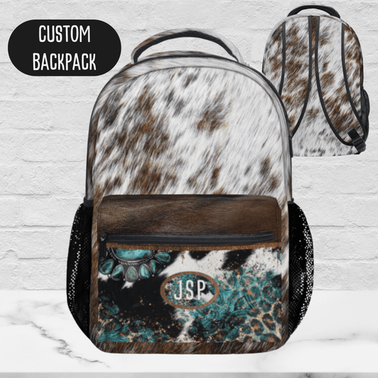 Western Backpack Personalized Cow Hide School bag