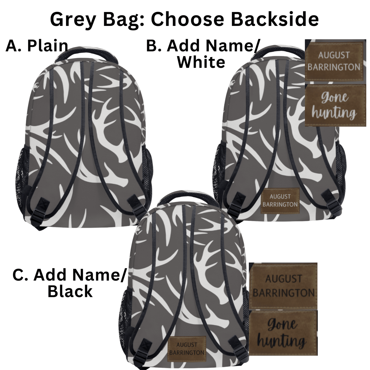 Deer Antler Backpack – Personalized Hunting School Bag for Men Boys