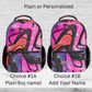Choose plain or add your name to our custom pink backpack.