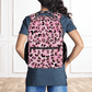 If your tired of boring school backpacks that lack personalization, Our pink backpack is a great gift for her. You can add your name to the front pocket or leave it plain as in this picture shown with a female model wearing it on her back.