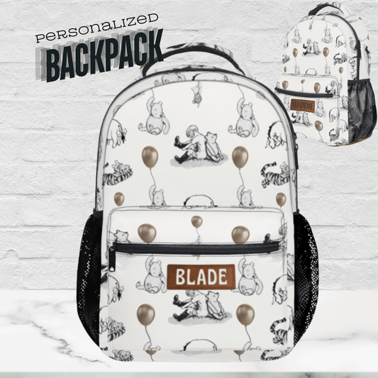 Winnie the Pooh Backpack Personalized Pooh Bear School Bag Pooh & Friends Book Bag