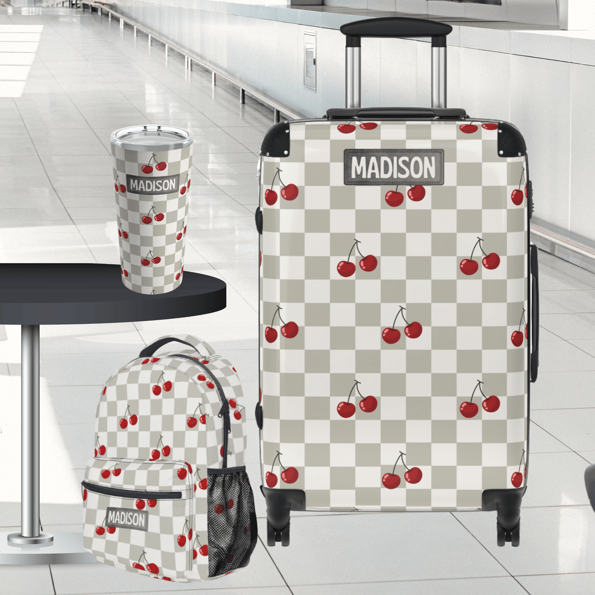 matching cherries travel gear for women