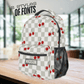 Checkered Cherries Backpack for Women, Custom Cherry School Bag