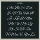 Cursive font used for boy backpack