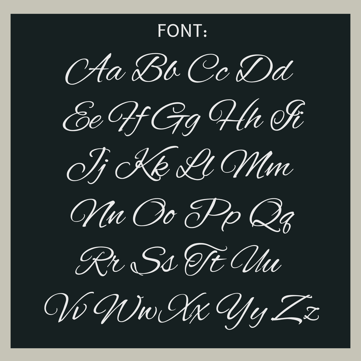 Cursive font used for boy backpack