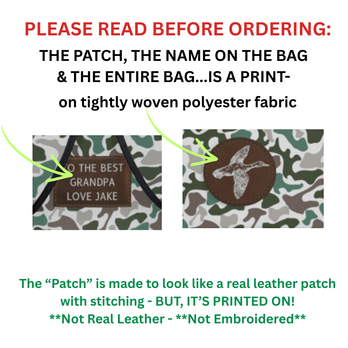 Personalized Camo Backpack for Kids Duck Camouflage School Bag Carry All Bag Hunter