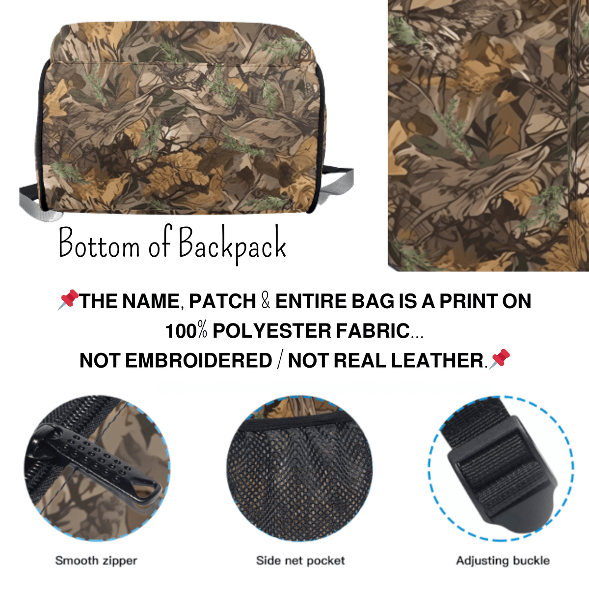 Camo Backpack – Personalized School and Travel Bag for Boys and Men