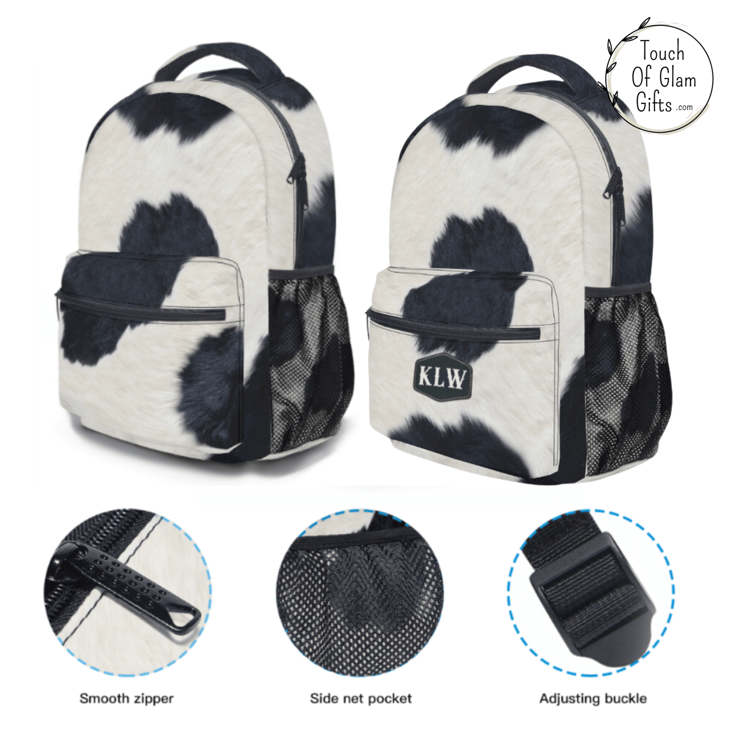 Cowhide Backpack, #3, Western Backpack, Cow Print Carry On, Monogrammed Cow Print Backpack