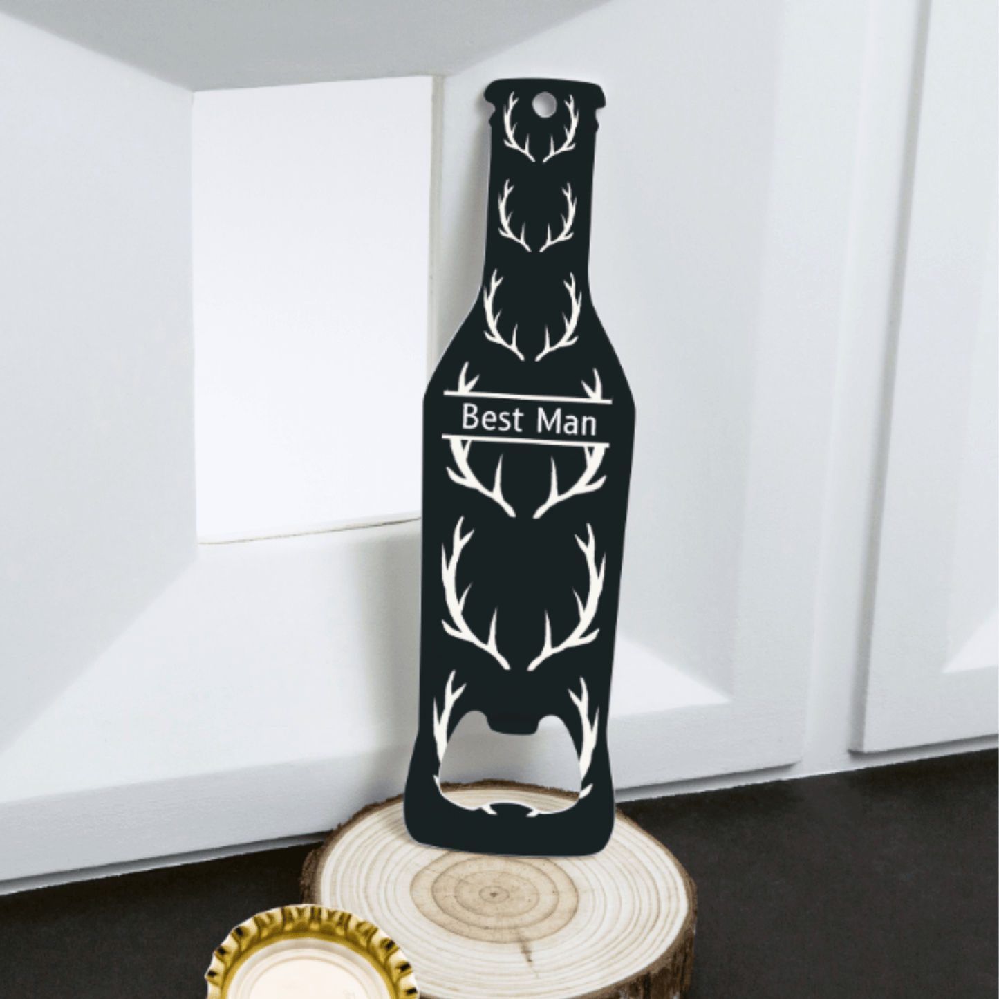 Personalized Deer Antler Bottle Opener, Gift for Groomsmen, Gift for Hunter