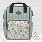 Personalized Boho Diaper Backpack | Custom Boho Baby Bag | Sage Green Travel Bag | Monogrammed Backpack | Diaper Bag Backpack for Women Moms