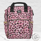 Our pink leopard print diaper bag backpack makes the perfect gift for mom or pink lovers.