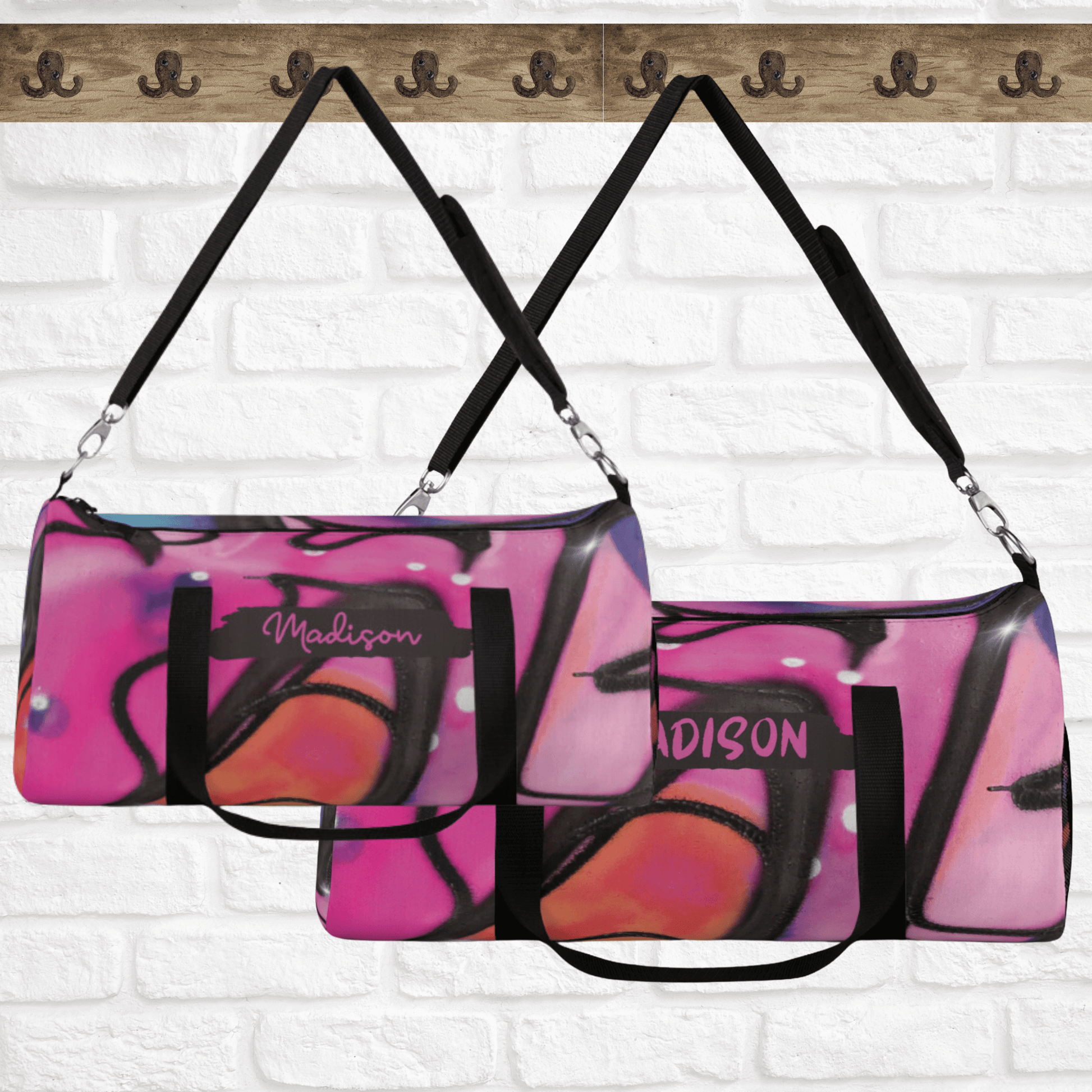 Pink Duffel Bag For Teen Girl Overnight Bag Personalized