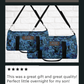 Blue Camo Duffel Bag Personalized Gym Bag Men Boys