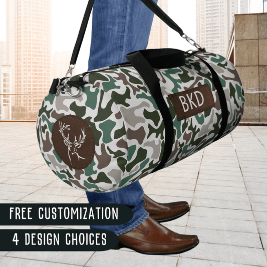 Personalized Camo Duffel Bag Weekender for Men Gift for Boys