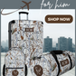 White Camouflage Duffel Bag for Men Kids Weekender Bag Tree Camo