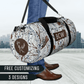 White Camouflage Duffel Bag for Men Kids Weekender Bag Tree Camo