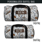 White Camouflage Duffel Bag for Men Kids Weekender Bag Tree Camo