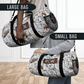 White Camouflage Duffel Bag for Men Kids Weekender Bag Tree Camo