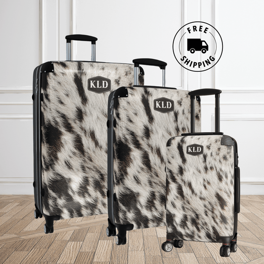 Cowhide Luggage Set Gift Idea for Cowgirl 