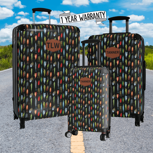 Luggage Set with Fishing Lure for Boys Personalized Suitcase